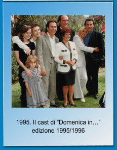 1995. Il cast di Domenica in edizione 1995/1996